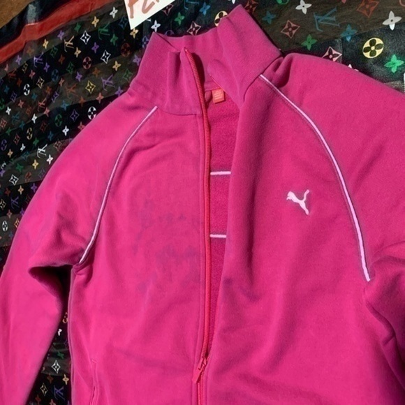 SOLD ARCHIVE - PUMA MOCKNECK ZIP UP JACKET TOP PINK BLUE PURPLE - Picture 5 of 8
